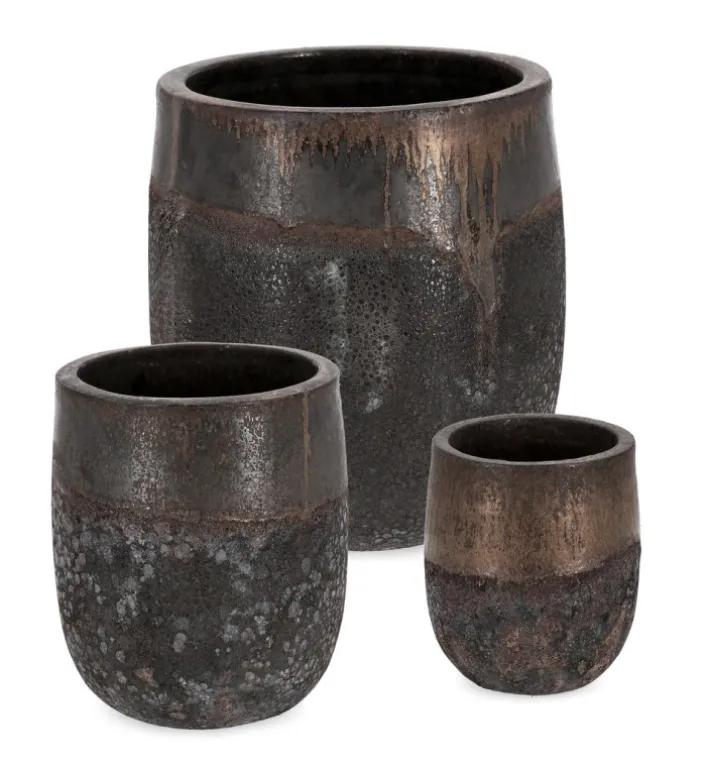 Bizzotto Vasi E Coprivasi>SET3 P.VASO DUYEN TONDO ALTO RUSTY