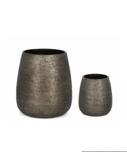 Bizzotto Vasi E Coprivasi>SET2 P.VASO EMEI ALTO GRIGIO