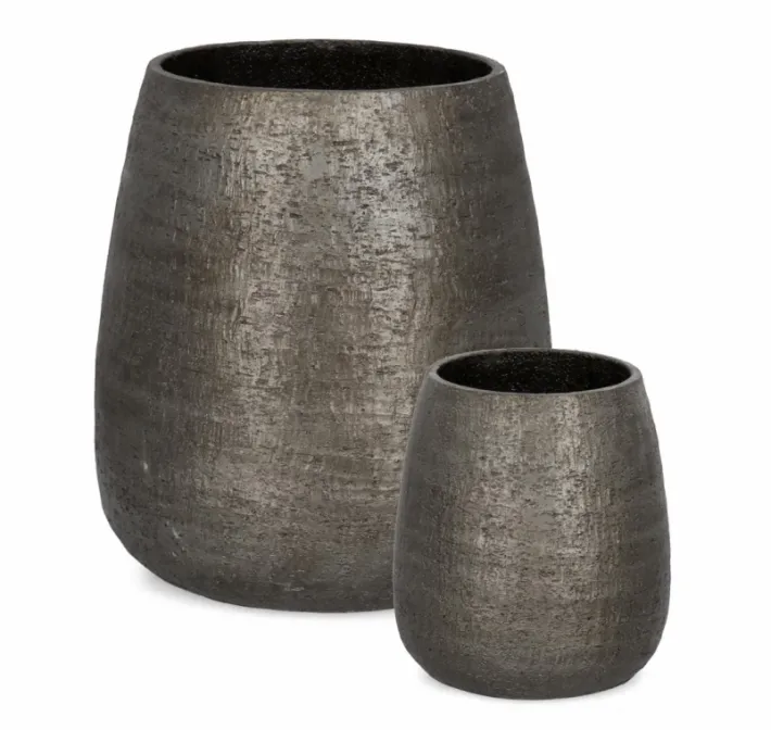 Bizzotto Vasi E Coprivasi>SET2 P.VASO EMEI ALTO GRIGIO
