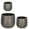 Bizzotto Vasi E Coprivasi>SET3 P.VASO EMEI BASSO GRIGIO