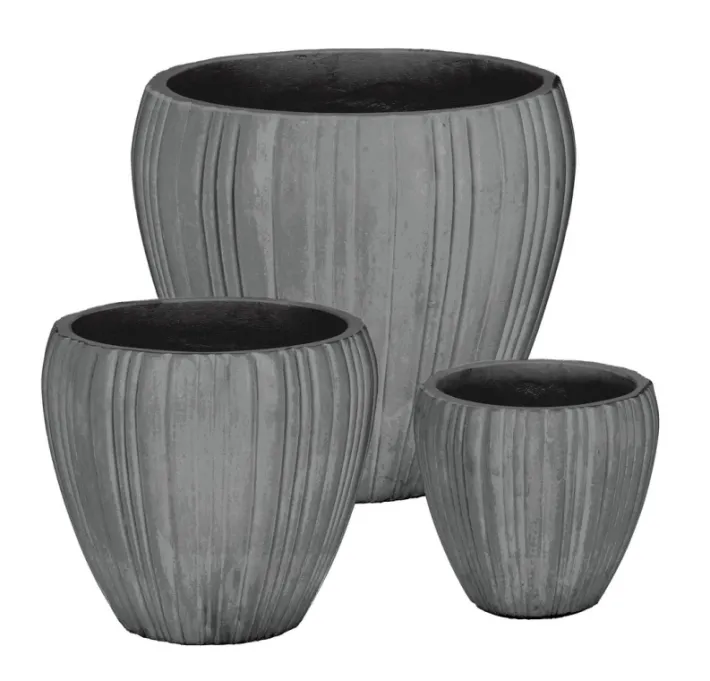 Bizzotto Vasi E Coprivasi>SET3 P.VASO HALONG TO GRIGIO