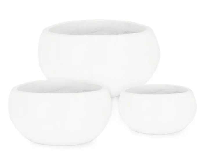 Bizzotto Vasi E Coprivasi>SET3 P.VASO HOIAN CIOTOLA BIANCO