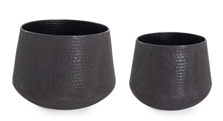 Bizzotto Vasi E Coprivasi>SET2 P.VASO KENAR TO NERO BASSO