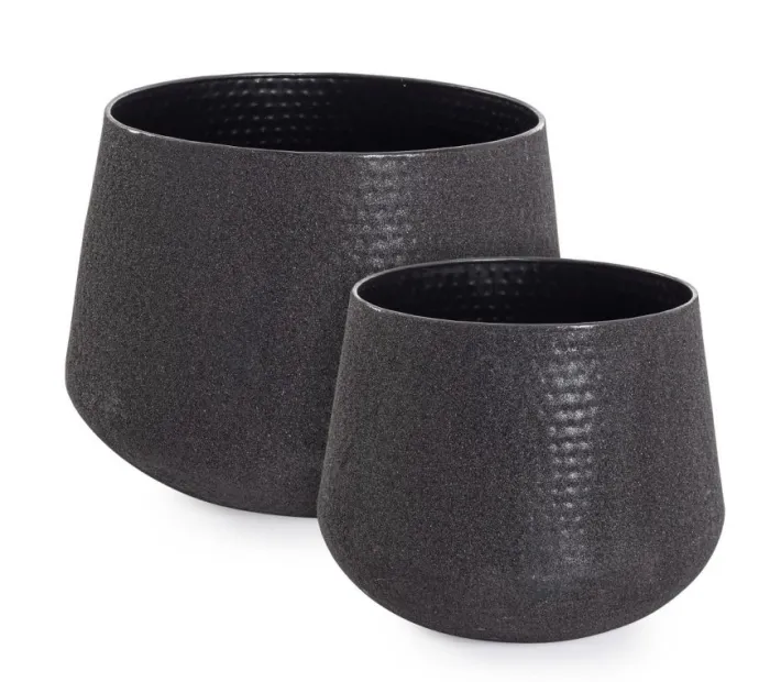 Bizzotto Vasi E Coprivasi>SET2 P.VASO KENAR TO NERO BASSO