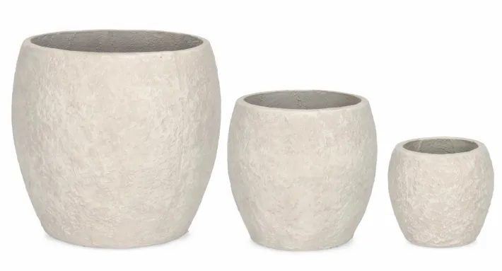 Bizzotto Vasi E Coprivasi>SET3 P.VASO MEILI BOMBATO BEIGE