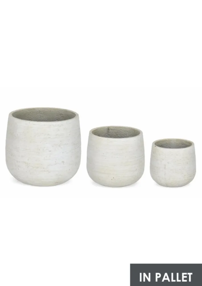 Bizzotto Vasi E Coprivasi>SET3 P.VASO MEILI BOMBATO BEIGE
