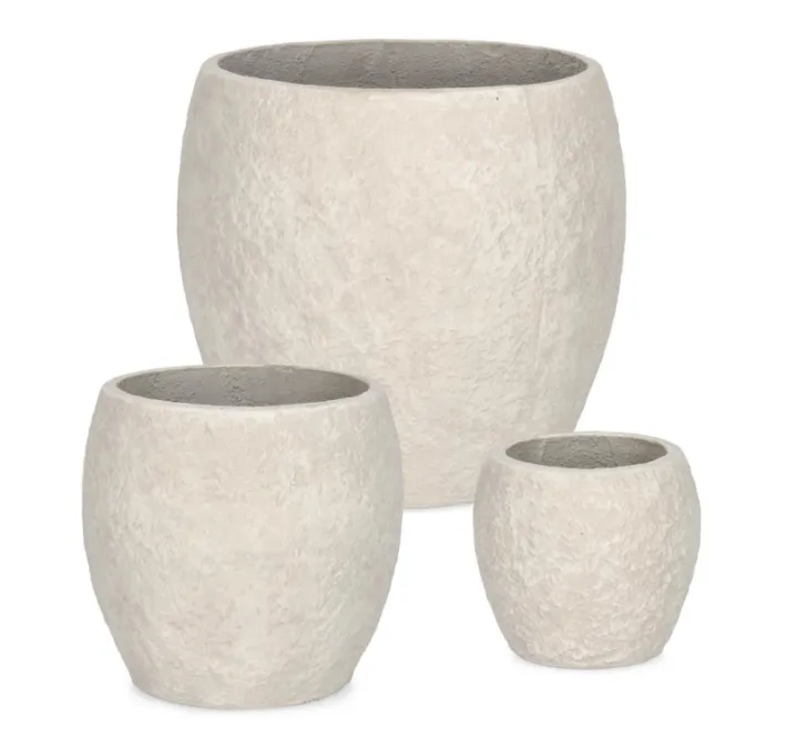 Bizzotto Vasi E Coprivasi>SET3 P.VASO MEILI BOMBATO BEIGE