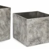 Bizzotto Vasi E Coprivasi>SET3 P.VASO MEILI QUADRATO ALTO GRIGIO