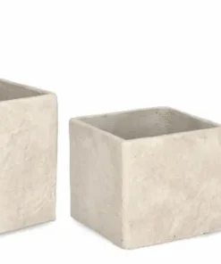 Bizzotto Vasi E Coprivasi>SET3 P.VASO MEILI QUADRATO BASSO BEIGE