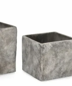 Bizzotto Vasi E Coprivasi>SET3 P.VASO MEILI QUADRATO BASSO GRIGIO