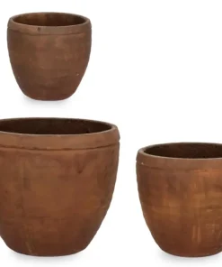 Bizzotto Vasi E Coprivasi>SET3 P.VASO MEILI TONDO BASSO RUSTY