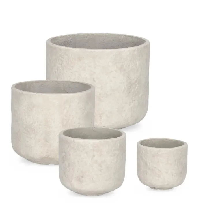 Bizzotto Vasi E Coprivasi>SET4 P.VASO MEILI TONDO BEIGE