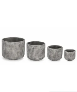 Bizzotto Vasi E Coprivasi>SET4 P.VASO MEILI TONDO GRIGIO