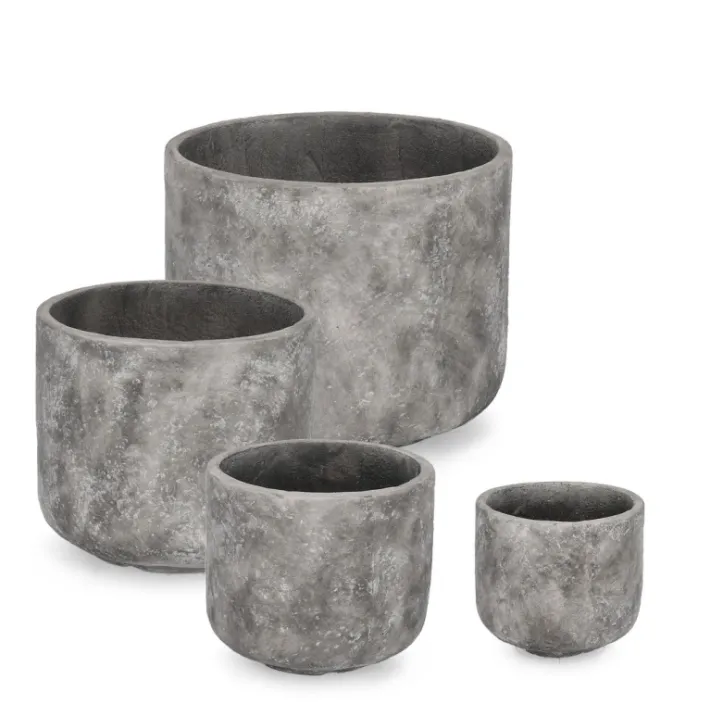 Bizzotto Vasi E Coprivasi>SET4 P.VASO MEILI TONDO GRIGIO