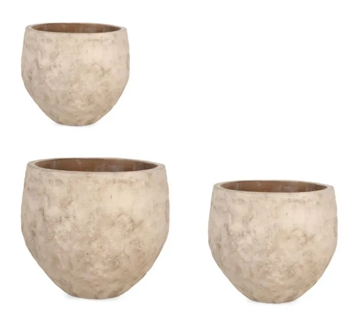Bizzotto Vasi E Coprivasi>SET3 P.VASO MINH ALTO TERRACOTTA BRUNITA
