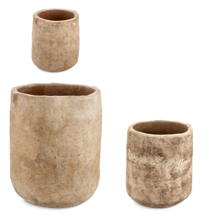 Bizzotto Vasi E Coprivasi>SET3 P.VASO MINH ALTO TERRACOTTA BRUNITA