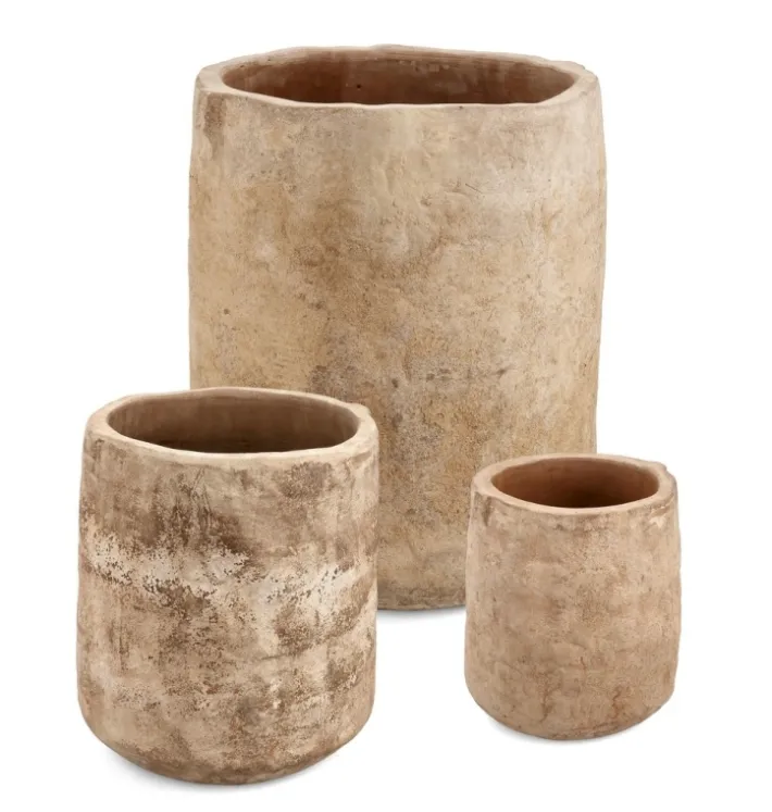 Bizzotto Vasi E Coprivasi>SET3 P.VASO MINH ALTO TERRACOTTA BRUNITA