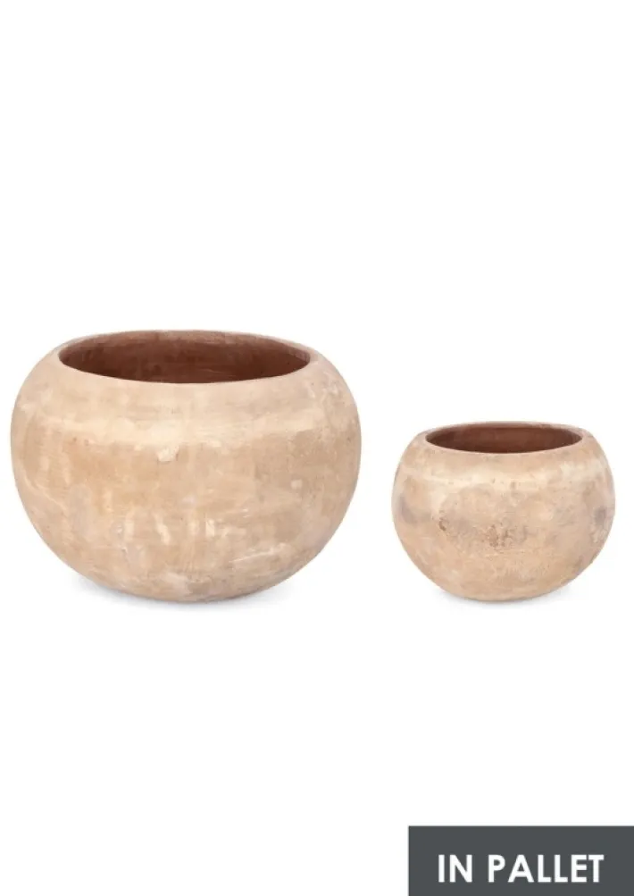 Bizzotto Vasi E Coprivasi>SET2 P.VASO MINH BOMB TERRACOTTA MARRONE