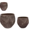 Bizzotto Vasi E Coprivasi>SET3 P.VASO MINH BOMB TERRACOTTA SCURA