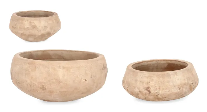 Bizzotto Vasi E Coprivasi>SET3 P.VASO MINH CIOTOLA TERRACOT BRUNIT