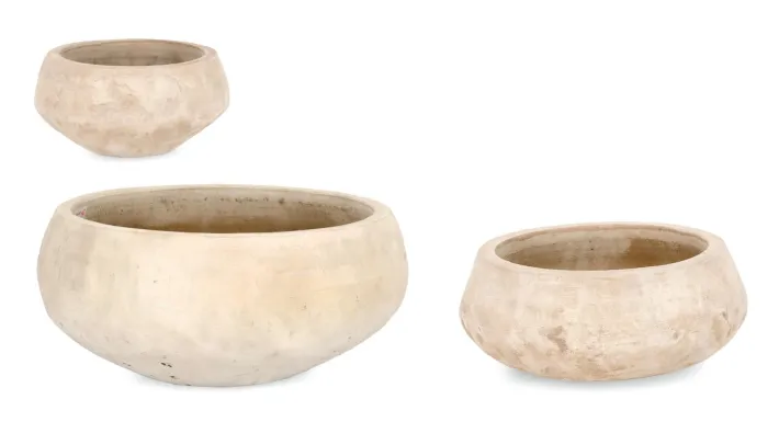 Bizzotto Vasi E Coprivasi>SET3 P.VASO MINH CIOTOLA TERRACOT CHIARA
