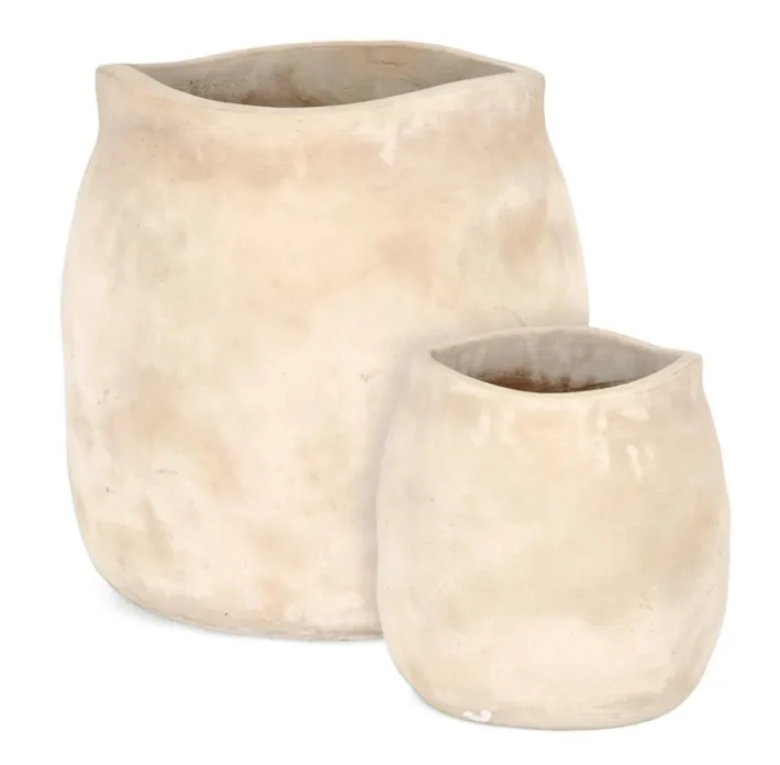 Bizzotto Vasi E Coprivasi>SET2 P.VASO MINH SAGOMATO TERRACOT CHIAR