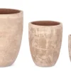 Bizzotto Vasi E Coprivasi>SET3 P.VASO MINH SVAS TERRACOTTA MARRONE