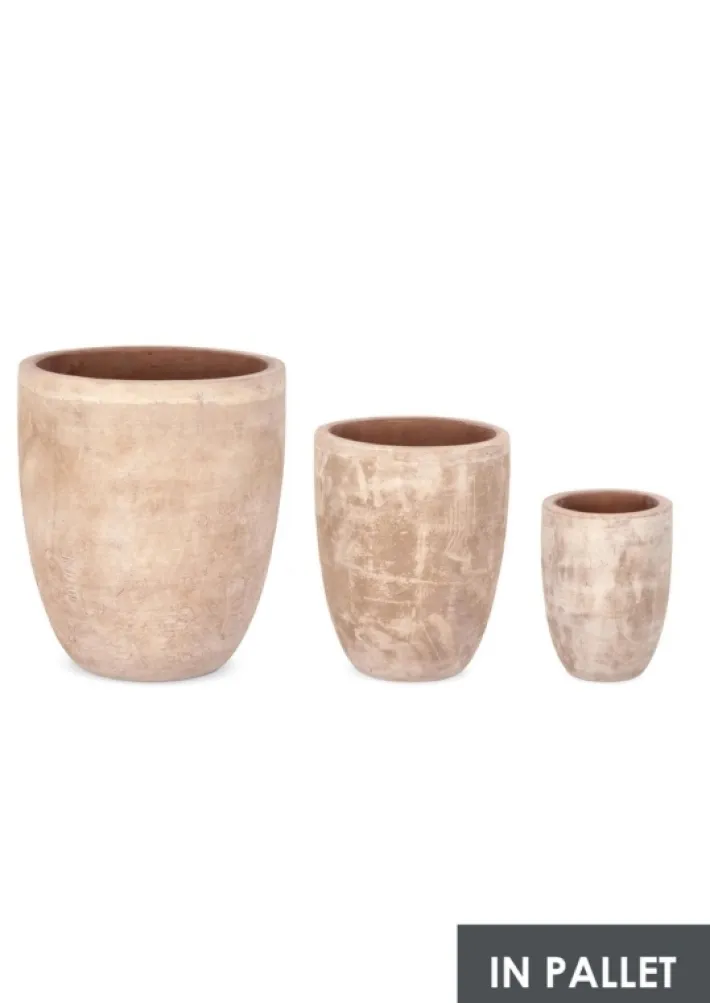 Bizzotto Vasi E Coprivasi>SET3 P.VASO MINH SVAS TERRACOTTA MARRONE