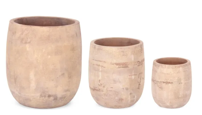 Bizzotto Vasi E Coprivasi>SET3 P.VASO MINH TO ALTO TERRACOTTA MARR