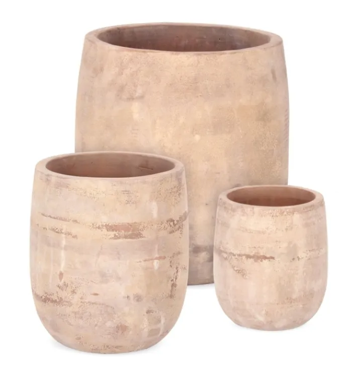Bizzotto Vasi E Coprivasi>SET3 P.VASO MINH TO ALTO TERRACOTTA MARR