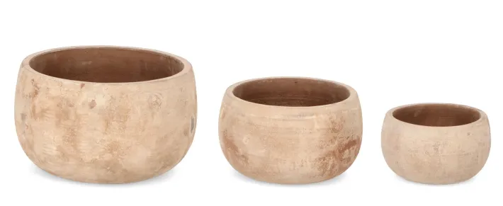 Bizzotto Vasi E Coprivasi>SET3 P.VASO MINH TO BASS TERRACOTTA MARR