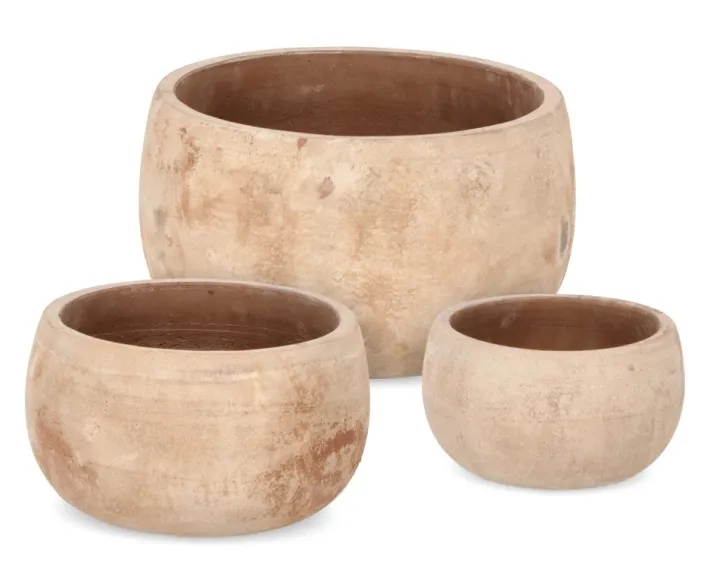 Bizzotto Vasi E Coprivasi>SET3 P.VASO MINH TO BASS TERRACOTTA MARR