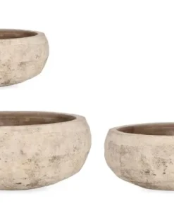 Bizzotto Vasi E Coprivasi>SET3 P.VASO MINH TOND TERRACOTTA BRUNITA