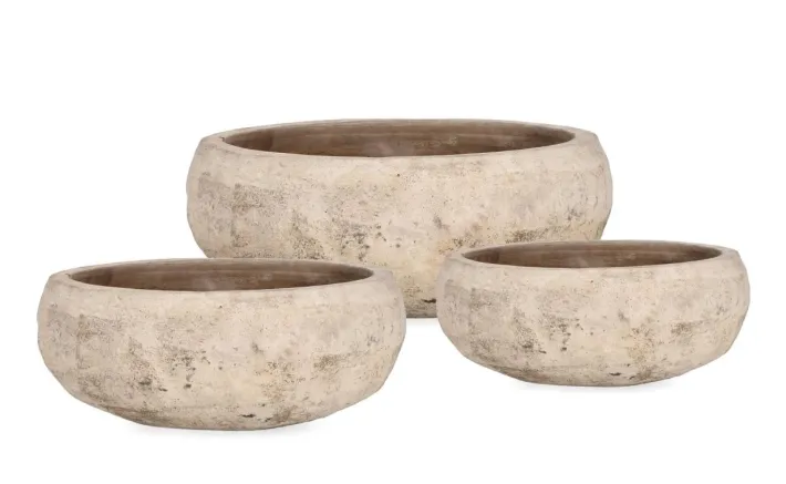 Bizzotto Vasi E Coprivasi>SET3 P.VASO MINH TOND TERRACOTTA BRUNITA