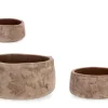 Bizzotto Vasi E Coprivasi>SET3 P.VASO MINH TONDO TERRACOTTA BRUNIT
