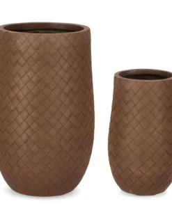 Bizzotto Vasi E Coprivasi>SET2 P.VASO RHOMBUS BOMB ALTO RUSTY