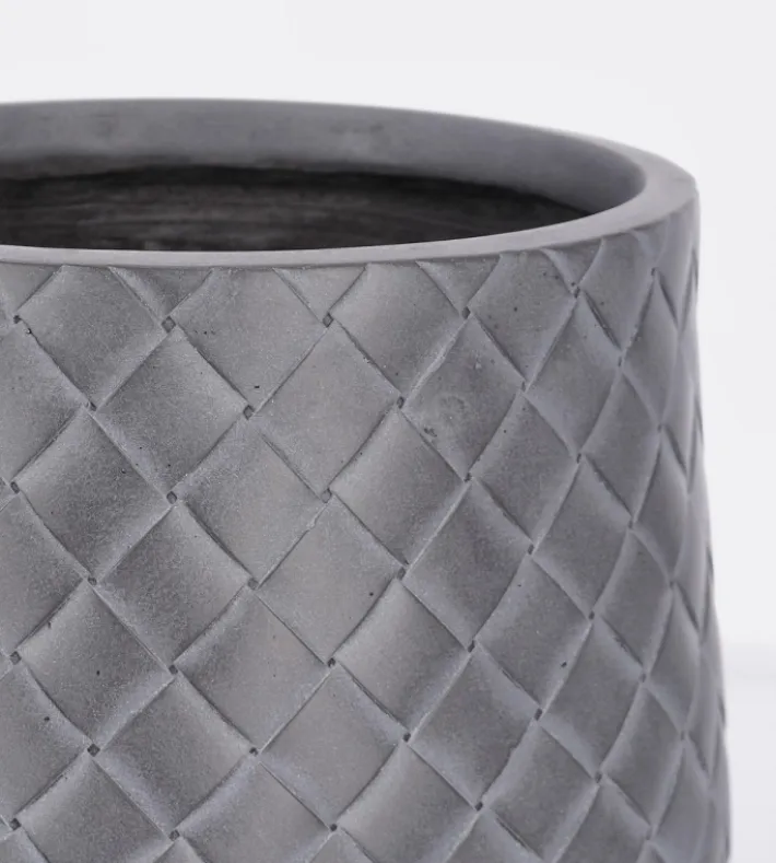 Bizzotto Vasi E Coprivasi>SET2 P.VASO RHOMBUS BOMB BASSO ANTRACITE