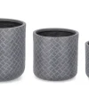Bizzotto Vasi E Coprivasi>SET3 P.VASO RHOMBUS CIL ANTRACITE