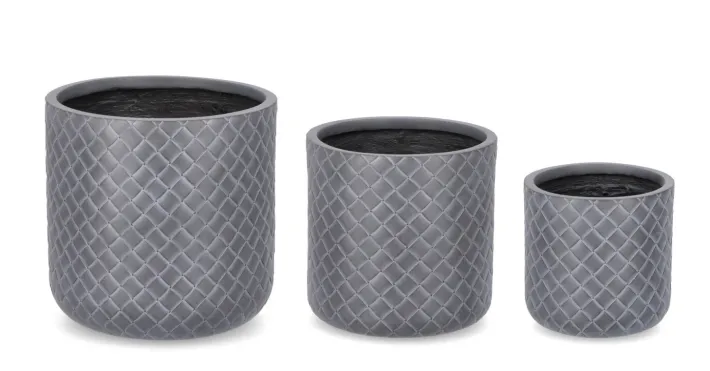 Bizzotto Vasi E Coprivasi>SET3 P.VASO RHOMBUS CIL ANTRACITE