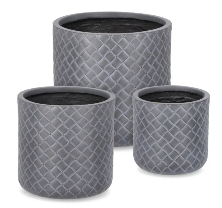 Bizzotto Vasi E Coprivasi>SET3 P.VASO RHOMBUS CIL ANTRACITE