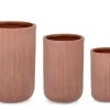 Bizzotto Vasi E Coprivasi>SET3 P.VASO RIBBED TO TERRACOTTA