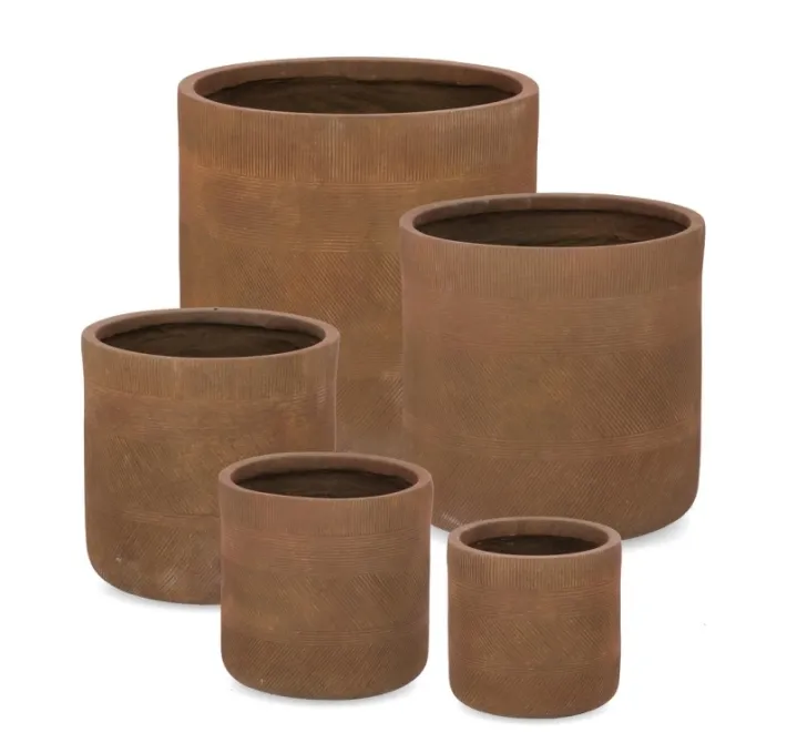 Bizzotto Vasi E Coprivasi>SET5 P.VASO RIGO CIL RUSTY