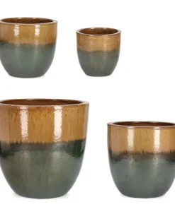 Bizzotto Vasi E Coprivasi>SET3 P.VASO THRAN MELANGE OCRA