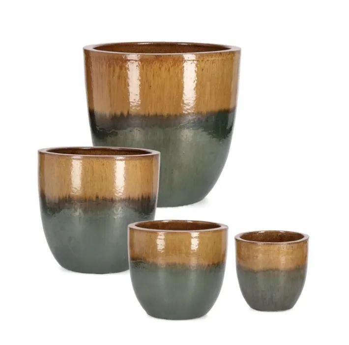 Bizzotto Vasi E Coprivasi>SET3 P.VASO THRAN MELANGE OCRA