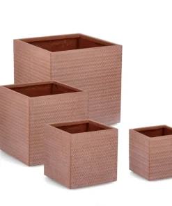 Bizzotto Vasi E Coprivasi>SET4 P.VASO TRESSAGE QU TERRACOTTA