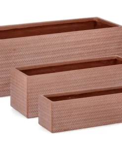 Bizzotto Vasi E Coprivasi>SET3 P.VASO TRESSAGE RETT TERRACOTTA