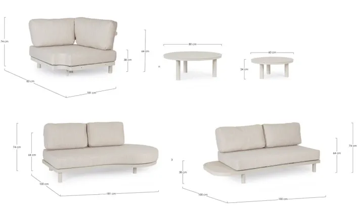 Bizzotto Salotti Completi>SET SALOTTO ANG. C-C HERCULES MORNY WG25