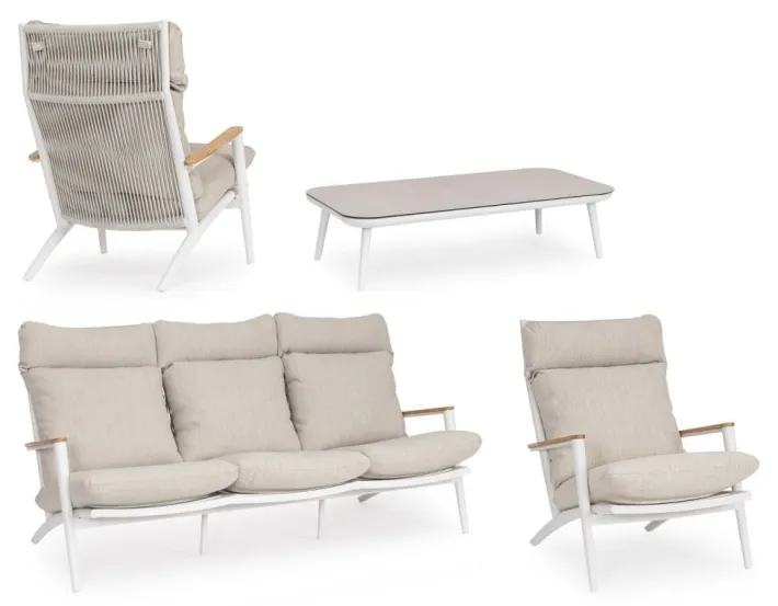 Bizzotto Salotti Completi>SET4 SALOTTO C-C IBISCO BIANCO WG20