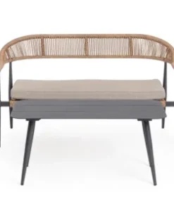 Bizzotto Salotti Completi>SET4 SALOTTO C-C JANDIA ANTRACIT/NATURAL
