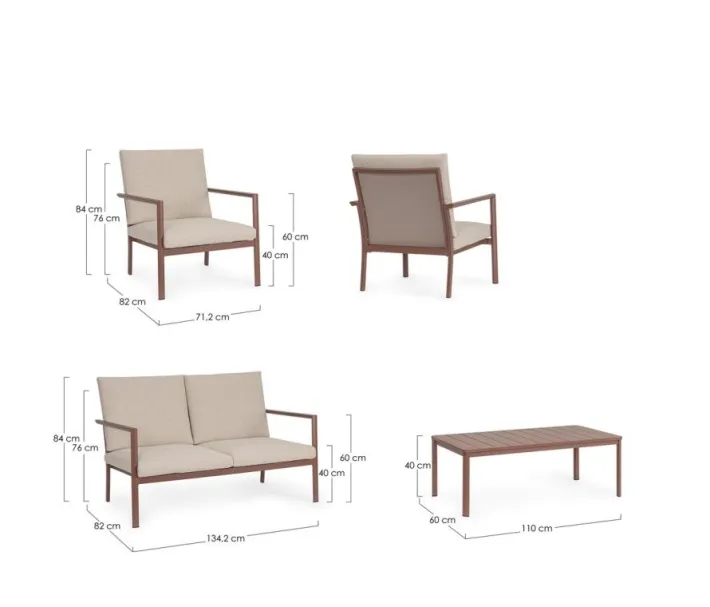 Bizzotto Salotti Completi>SET4 SALOTTO C-C KONNOR BARN